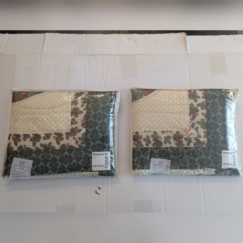 Vtg JC Penney Home Collection Handcrafted Shams 